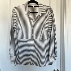 J. Jill Long Sleeve Medium Striped Collared Button Down Shirt